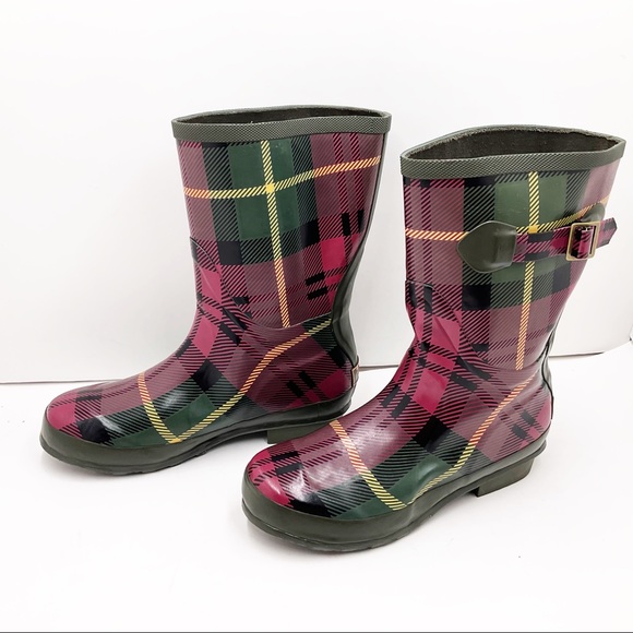 ☔️{L.L.Bean} Tartan Short Wellie Boots - Picture 8 of 16